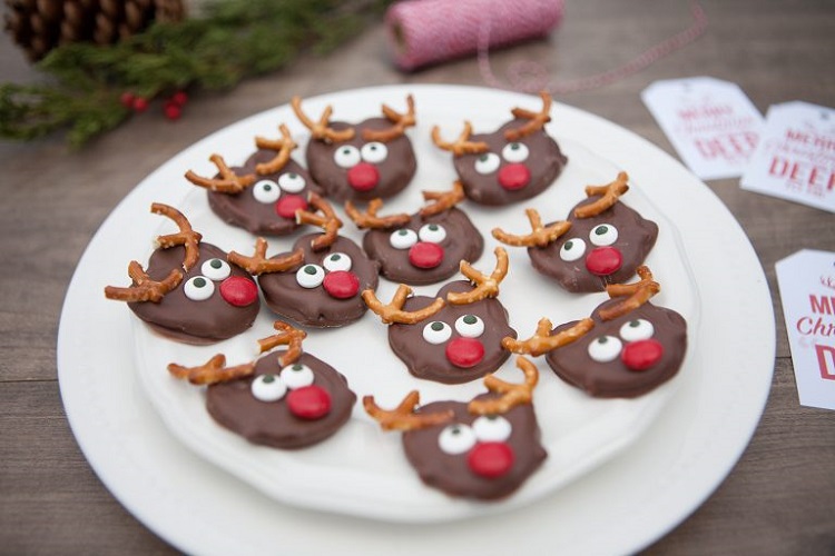 recette bretzel de Noël Rudolph le renne bonbons