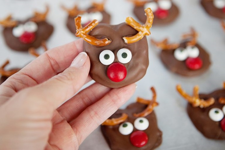 recette bretzel de Noël bonbons Rudolph le renne