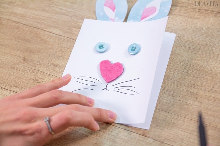 cartes de Pâques projet DIY lapin sympa