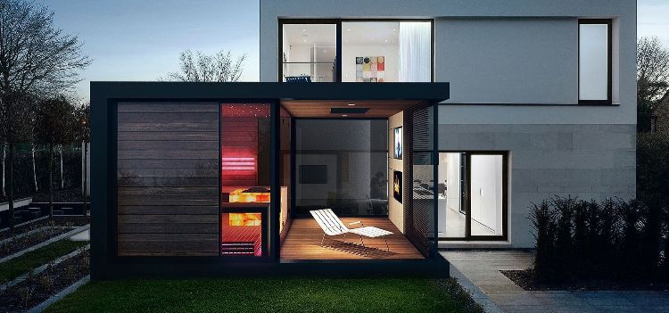 construire un sauna extérieur soi-même quels matériux modèles sur mesure copier aménagement jardin moderne