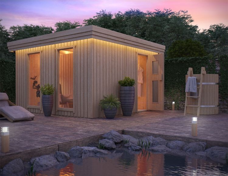 construire un sauna extérieur soi-même zoom principes base construction matériaux dimension ventilation