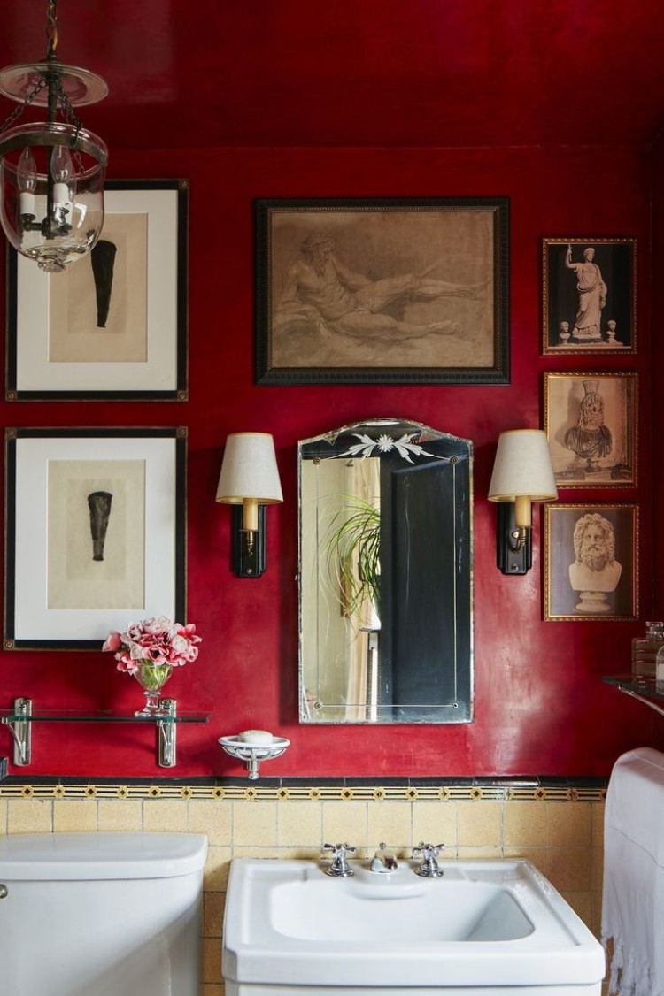 couleur déco intérieur 2019 rouge profond peinture mur idées tendances décoration moderne