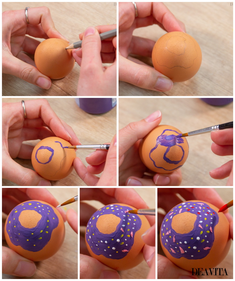 décoration des œufs de Pâques beignet tutoriel