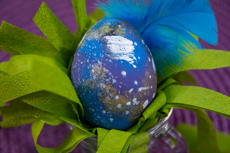 décoration des œufs de Pâques oeufs galactiques
