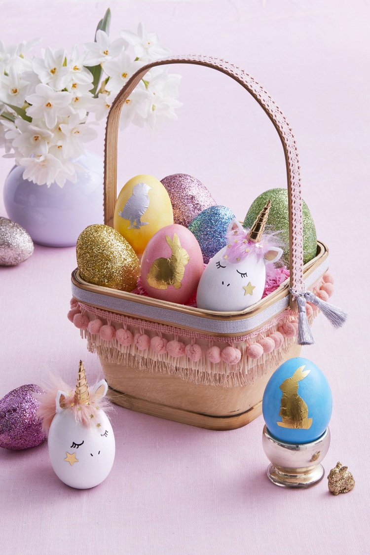 déco œufs de Pâques licorne idée super créative et mignonne
