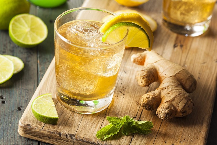 eau au gingembre citron vert boisson fraîche