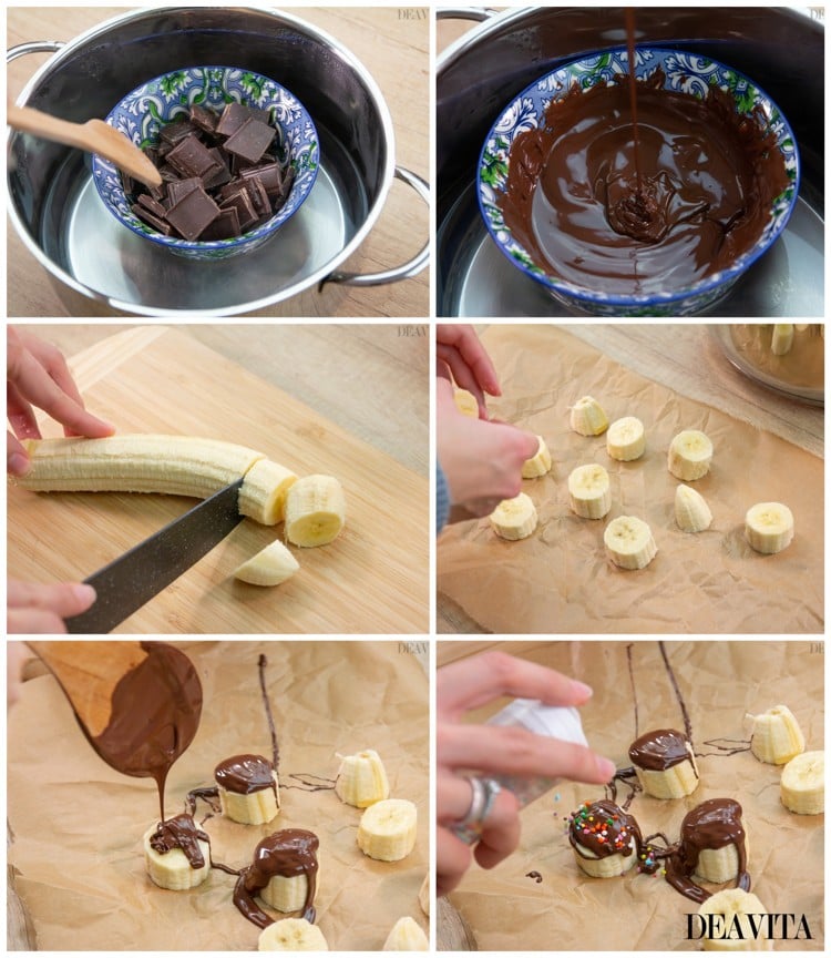recette amuse-bouche bouchées bananes au chocolat