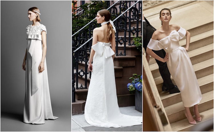 robe de mariée tendance 2019 noeuds Viktor&Rolf Lela Rose Carolina Herrera