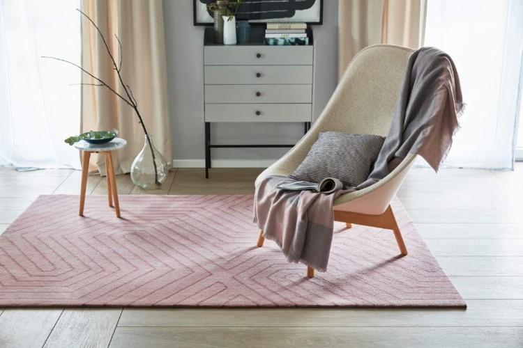 tendances tapis 2019 couleurs douces déco salonambiance scandinave moderne