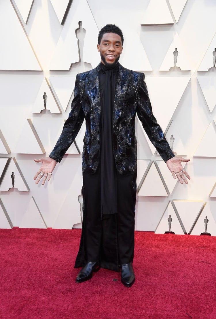 Oscars 2019 Chadwick Boseman tapis rouge célébrités