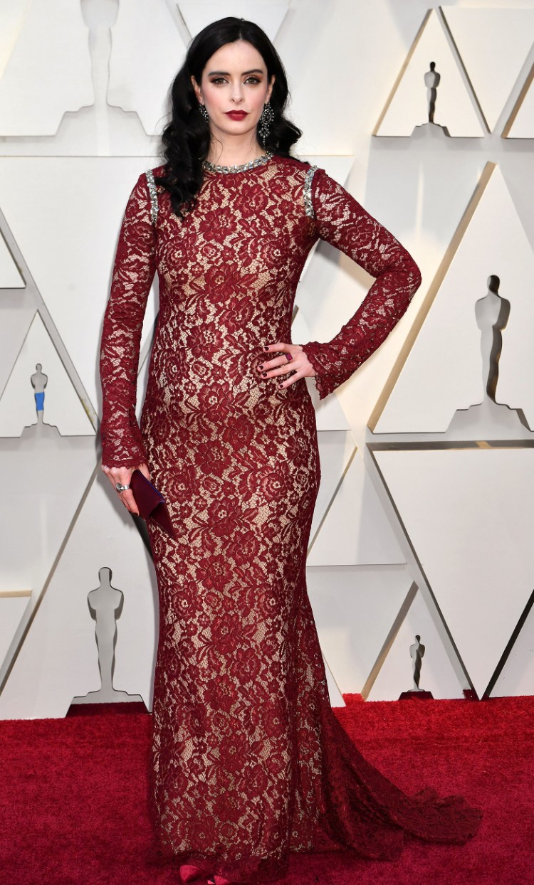 Oscars 2019 Krysten robe rouge élégante