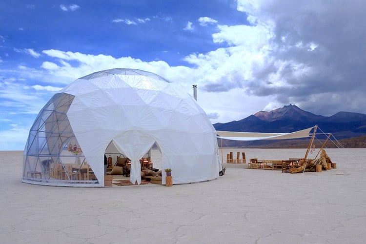 camping de luxe domes confort chambre hotel Bolivie desert sel Salar Uyuni