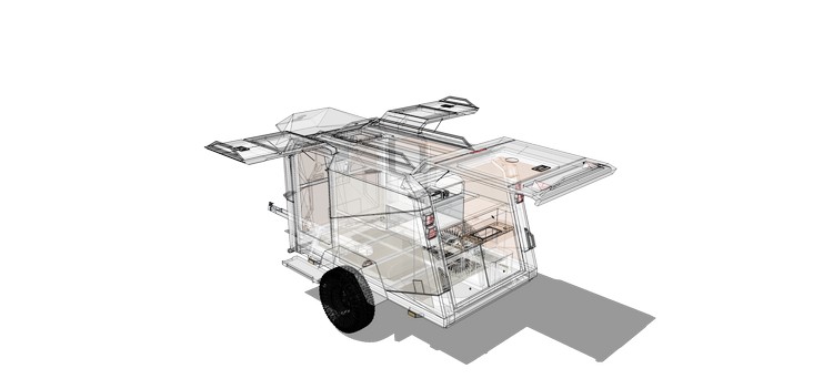 caravane tout-terrain Migrator schéma 3D