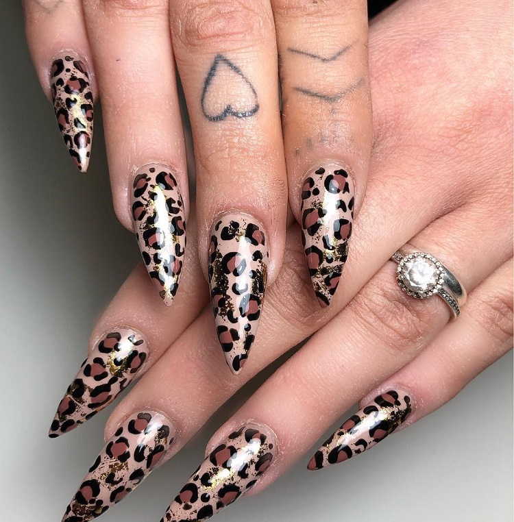comment porter l'imprimé léopard déco ongles nail art 2019