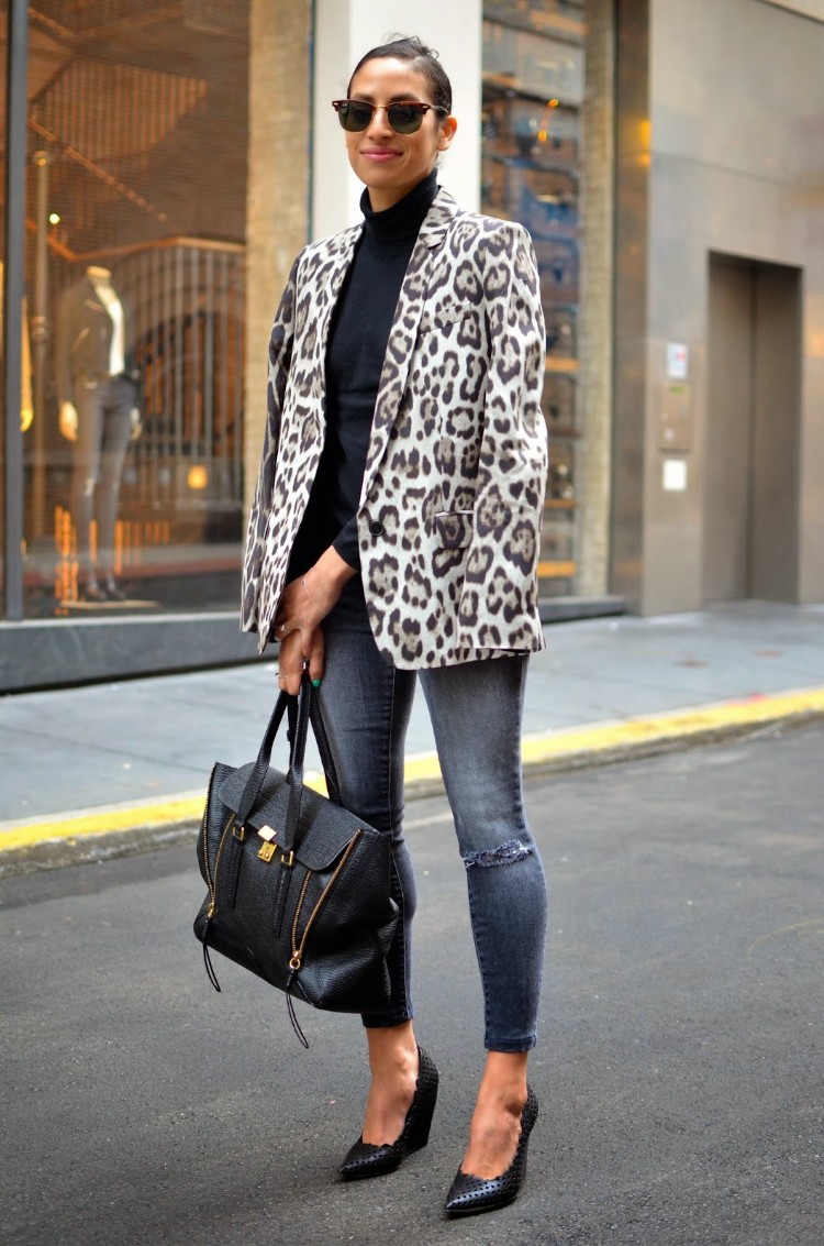 comment porter l'imprimé léopard look branché veste motifs animaliers