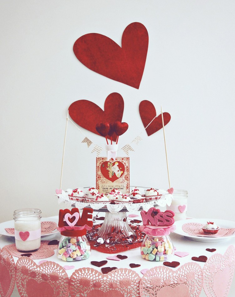 déco de table Saint Valentin romantique originale idées DIY simples copier
