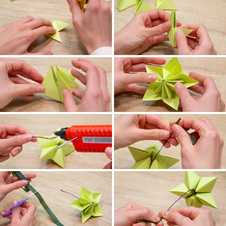 fabriquer des fleurs en papier origami etape par etape