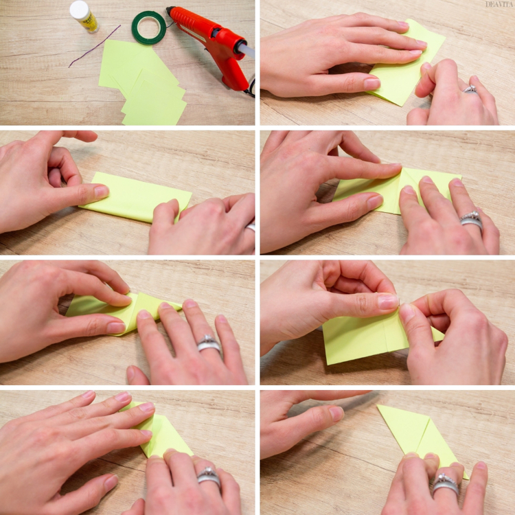 fabriquer des fleurs en papier origami instructions