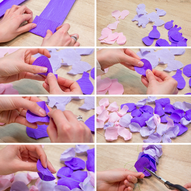 fabriquer des fleurs en papier tutoriel instructions