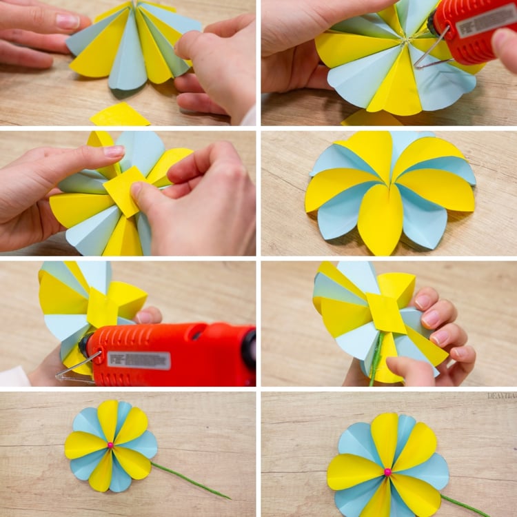 fabriquer une fleur en papier