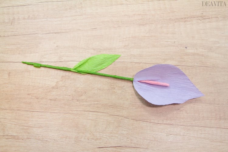 fleur arum crepon DIY instructions simples