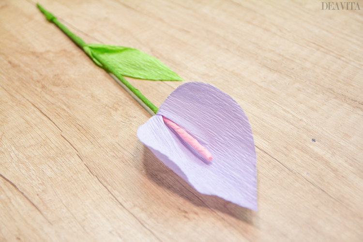 fleur arum decorative papier crepon