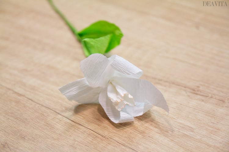 fleur en papier crepon DIY tutoriel simple