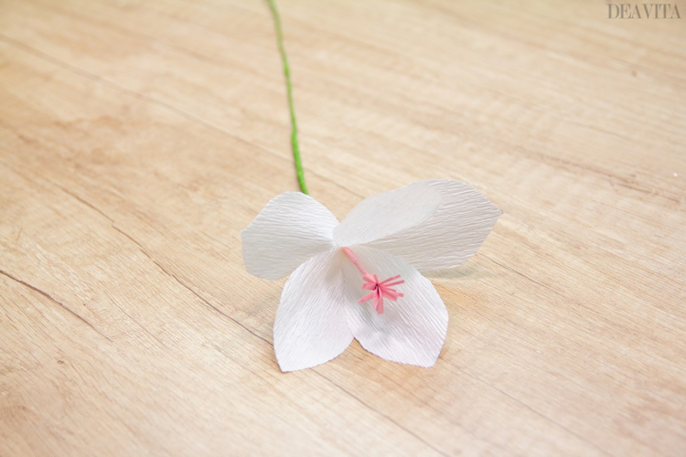 fleur hibiscus crepon DIY