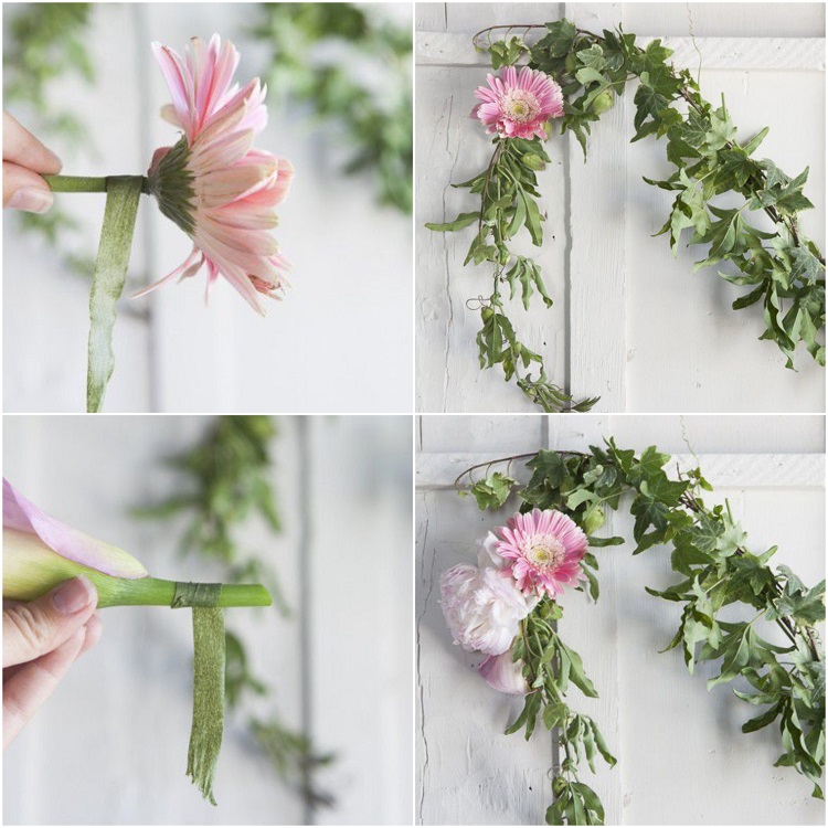 DIY idée lumineuse - guirlande de fleurs - DIY, couture et vie durable