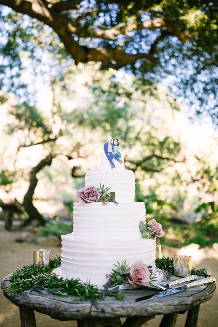mariage dans son jardin idée déco gâteau mariée cake design bohème chic
