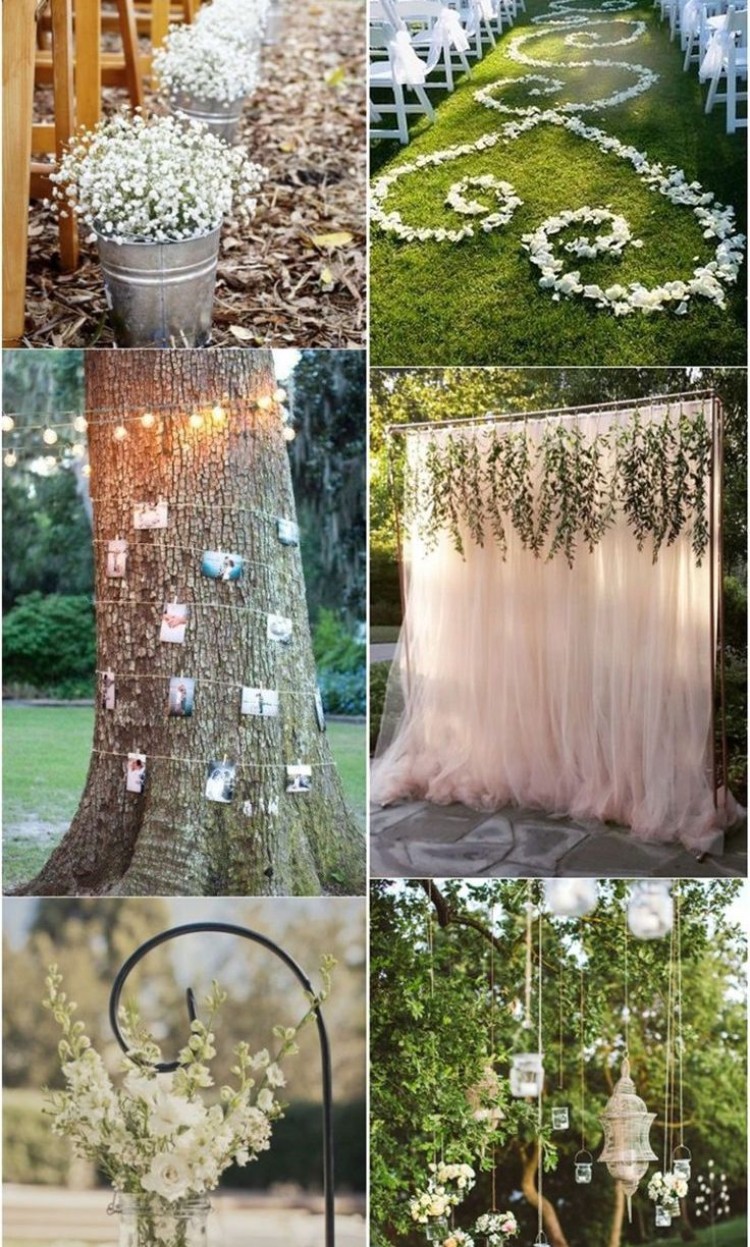 mariage dans son jardin idées décoration extérieure bohème chic