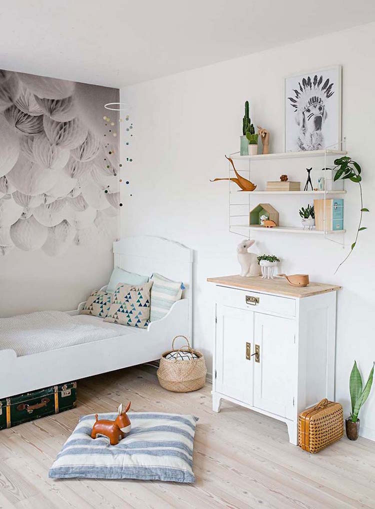 plantes dans la chambre d’enfant deco ecolo chambre enfant blanc bois clair