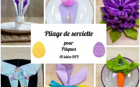 pliage de serviette pour Pâques idées diy papier tissu