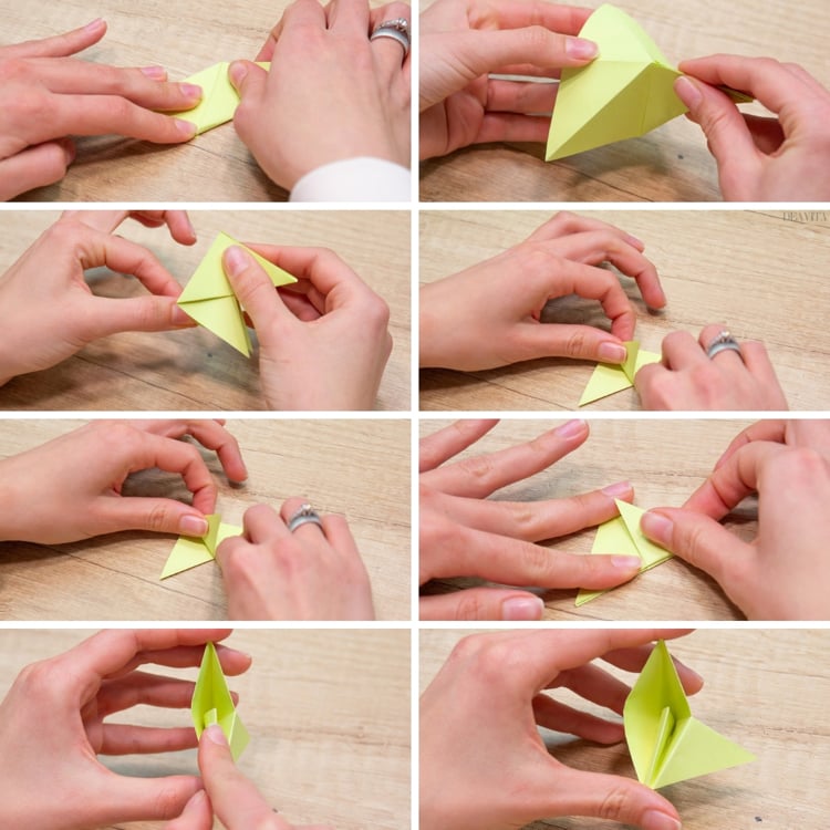 plier fleur origami papier tutoriel