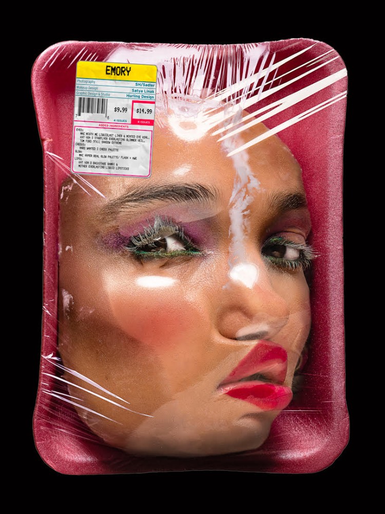 standards de beauté mannequin visage emballé plastique projet novateur imaginé Julia SH Nic Sadler