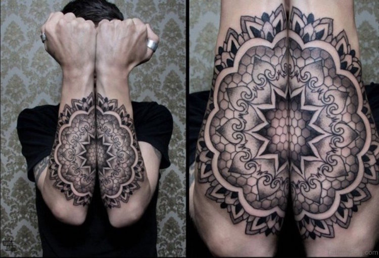 tatouage mandala avant bras homme