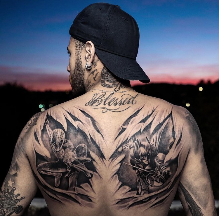 tatouages footballeurs Neymar inkages fantastiques