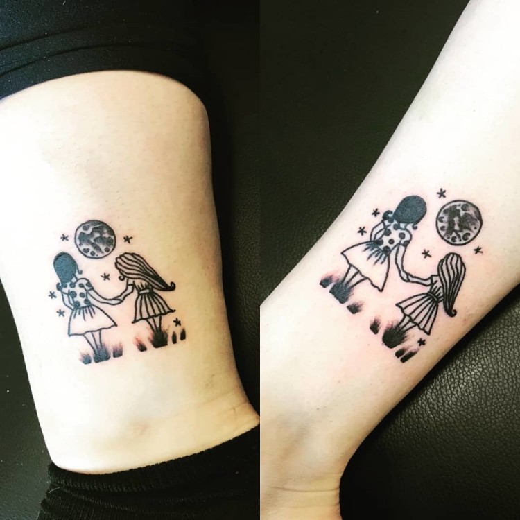 tatouages pour sœurs dessin original commun