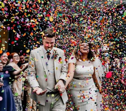 tendances mariage 2019 confettis colorés