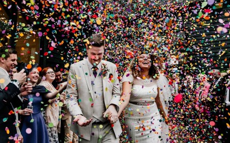 tendances mariage 2019 confettis colorés