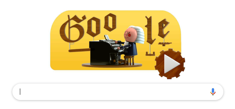 Google Doodle Johann Sebastian Bach anniversaire naissance