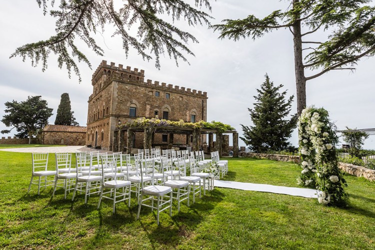 château de mariage Castello di Segalari Toscane jardin romantique