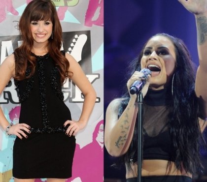 célébrités tatouées avant après tatouages Demi Lovato