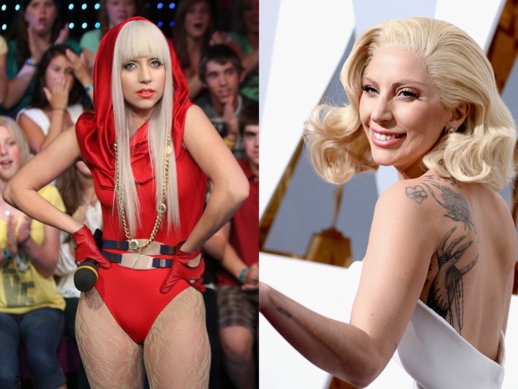 célébrités tatouées retour arrière tatouages stars Lady Gaga avant après