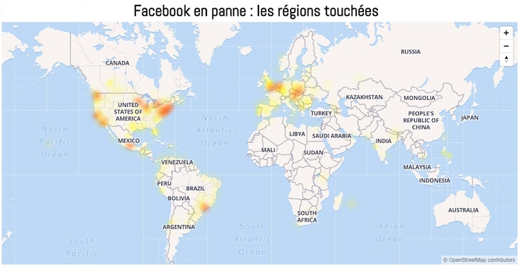 facebook en panne grande ampleur regions touchees