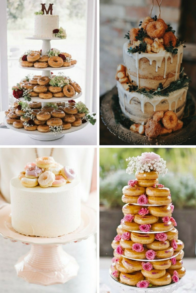 idées gâteau originaux beignets tendance mariage