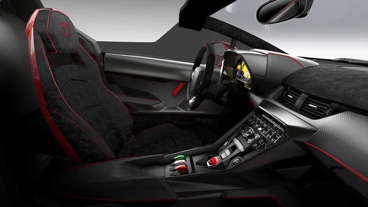 les dix voitures les plus chères du monde lamborghini veneno roadster habitacle épuré noir rouge console centrale