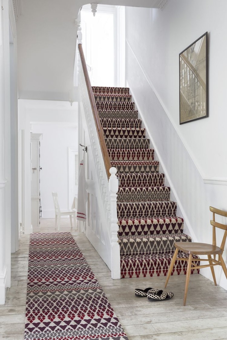 tapis pour escalier motifs divers intérieur cosy tendance