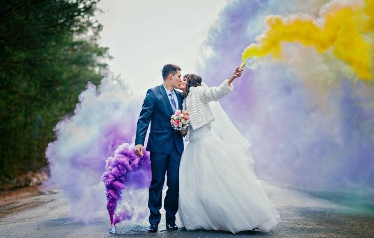 bombe de fumée colorée mariage conseils utilisation