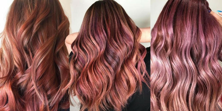 cheveux rose brown reflets chocolat top tendance coloration 2019 pour brunettes